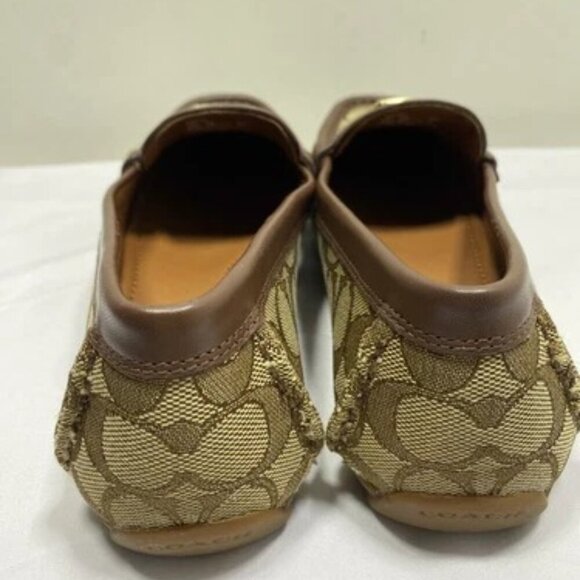 NEW COACH Women's Mona Driver Size 7.5 Signature Jacquard Cushioned Slip-On Flat - Picture 8 of 9